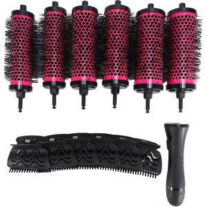 Keramische Ronde Haar Borstel - Kappers Haar Styling Vat Krulborstel Set - 35mm 40mm 45mm - Paars