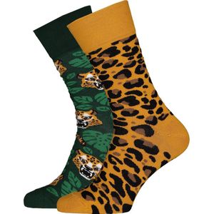 Toffe Sokken - Gekke Sokken - Leuke Sokken - El Leopardo - Maat: 39 t/m 42