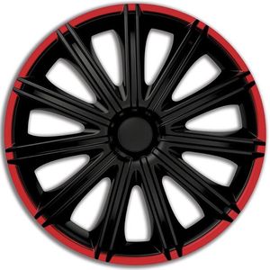 Autostyle Wieldoppen 13 inch Nero Zwart/Rood - ABS