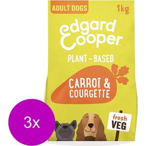 Edgard&Cooper Plantbased Adult Wortel&Courgette - Hondenvoer - 3 x 1 kg