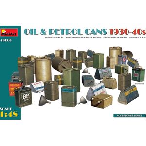 1:48 MiniArt 49006 Oil & Petrol Cans 1930-40s Plastic Modelbouwpakket