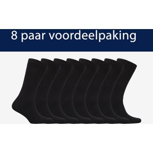 Livoni Bamboe Sokken- Heren sokken - 8 paar - zwart - Natuurlijk Comfortabel - Naadloos - Gezond - Voor dames en heren maat 40-44