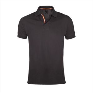 SOL'S Men´s Polo Shirt Patriot L589 - Dark Grey (Solid)/Orange/White/Orange - 3XL