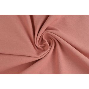 50 meter molton stof - Oud roze - 100% katoen - Molton stof op rol