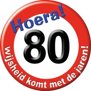 Paperdreams - Button - Klein - 80 Jaar