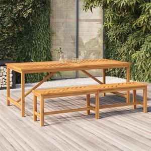 VidaXL Tuintafel 200x90x74 cm - Massief Acaciahout