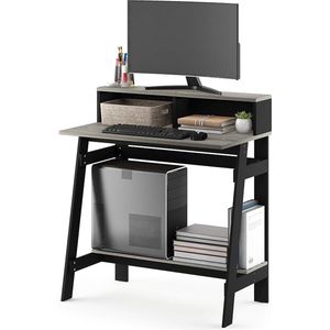 monitorstandaard, pc-tafel, gamingtafel voor thuiskantoor, Bureau, computertafel 45.5D x 80.3W x 90.2H centimetres