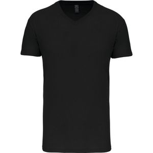 Zwart T-shirt met V-hals merk Kariban maat 3XL
