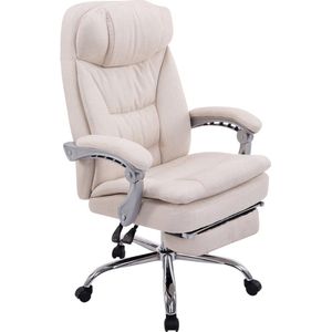 CLP XL Troy Bureaustoel - Ergonomisch - Voor volwassenen - Met armleuningen - Stof - creme