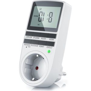 Digitale timer 21 inch lcd-display 53 cm 3680 W met 10 programma's - back-up reserveaccu - willekeurige schakeling - aanraakbeveiliging