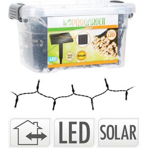 Solar Lichtsnoer - 400 LED - 24 + 4 meter - Warm wit - met Bewaarbox