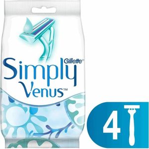 Gillette Simply Venus2 Wegwerpscheermesjes Vrouwen - 4 Stuks