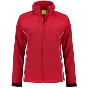 Lemon & Soda Softshell jacket voor dames in de kleur rood in de maat L.
