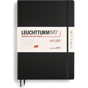 Leuchtturm1917 academic weekplanner - agenda - 18 maanden 2024 - 2025 - hardcover – A4 - zwart