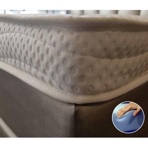 Topdekmatras - Topper 100x220 - 12 cm dik - Tencel hoes - HR55 Koudschuim