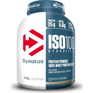 Dymatize ISO-100 Hydrolyzed - Eiwitpoeder / Eiwitshake - 2200 gram - Cookies & Cream