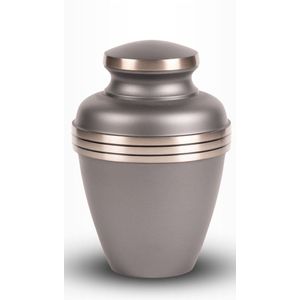 Crematie-urn | Messing urn Mat grijs | Handgemaakte urn |