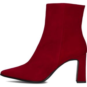 Notre-V 18739 Enkellaarsjes - Enkelboots met rits - Dames - Rood - Maat 39