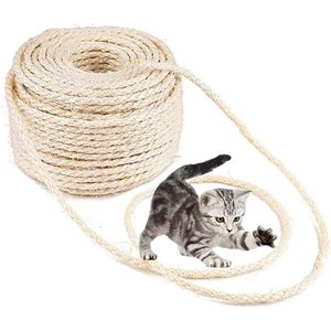 Sisal touw voor krabpaal - krabpaal kattenboom - natuurlijk sisal touw - 6mm - 50m
