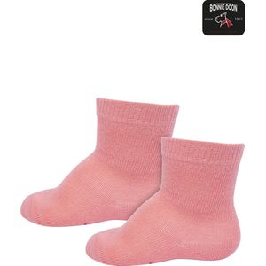 Bonnie Doon Basic Sokken Baby Roze 8/12 maand - 2 paar - Unisex - Organisch Katoen - Jongens en Meisjes - Stay On Socks - Basis Sok - Zakt niet af - Gladde Naden - GOTS gecertificeerd - 2-pack - Multipack - Roze - Pink Lemonade - OL9344012.318