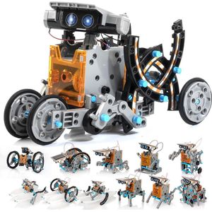 Solar Robot Kit voor Kinderen, 14-in-1 Educatief STEM Wetenschap Speelgoed, Zonne-energie Building Kit DIY Montage Batterij Werkende Robotic Set voor Kinderen, Tieners en Wetenschap