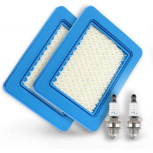 Grasmaaier Luchtfilter en Bougie Set - Compatibel met Briggs en Stratton 491588S, 399959 PT15853