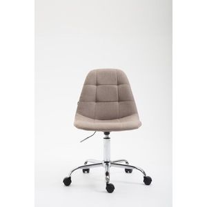 In And OutdoorMatch Bureaustoel Leon - Beige - Stof - Hoge kwaliteit bekleding - Comfortabele bureaustoel - Klassieke uitstraling