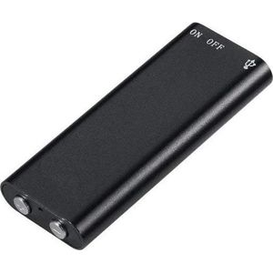 SFproducts- Afluisterapparatuur- Mini Afluisterapparaat - Voice Recorder Digitaal - Spy Recorder - Dictafoon - 16GB- 13UUR batterij- Met gratis oortjes