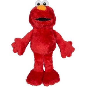 Sesamstraat pluche knuffel pop - Elmo - stof - 28 cm/37 cm staand - Bekende cartoon figuren