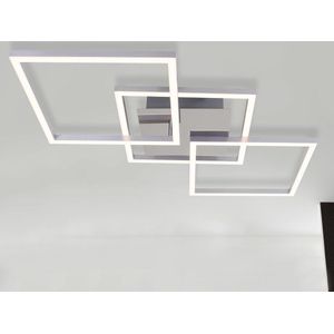 Briloner Leuchten FRAME Plafondlamp - LED - 36W - Dimbaar - Draaibaar - Chroom Zilverkleurig