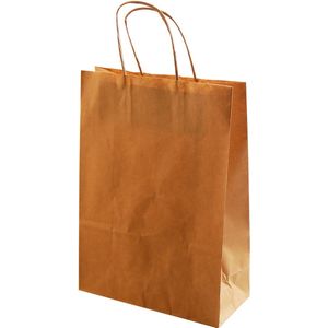 Vaessen Creative Tas - papier - naturel - met koord - 50stuks - 22x31x10cm