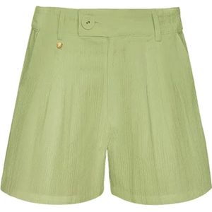 Dilena fashion korte broek Short cotton katoen soft groen pastel fine
