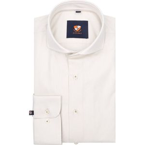 Suitable - Overhemd Twill Ecru - Heren - Maat 39 - Slim-fit