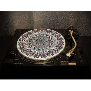 SUPERCAT 2 Felt Zoetrope Turntable Slipmat 12"" - Premium slip mat – Platenspeler - for Vinyl LP Record Player - DJing - Audiophile - Original art Design - Psychedelic Art