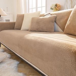 Goodivery ® - Hoeslaken - Sofa Cover Sofa Cover 1 2 3 4 Seater L Shape Corner Sofa Universal Non Slip Sofa Cover Solid Thick Structured Sofa Protector - Koffie kleur