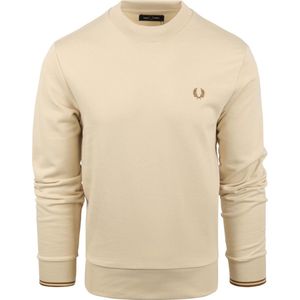 SINGLES DAY! Fred Perry - Sweater Logo Beige - Heren - Maat L - Regular-fit