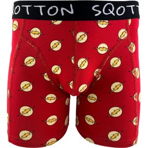 Boxershort - SQOTTON® - Bliksem - Rood - Maat M
