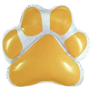 Folie ballon in de vorm van een honden poot goud/geel - hond - poot - folie - ballon - goud - decoratie