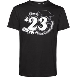 T-shirt Class of '23 | Geslaagd Cadeau | Afgestudeerd | Diploma | Zwart | maat L