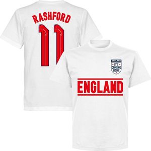 Engeland Rashford 11 Team T-Shirt - Wit - Kinderen - 104