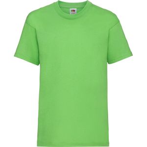 Fruit Of The Loom Kinder Unisex Valueweight T-shirt Korte Mouwen (2 stuks) (Lime)