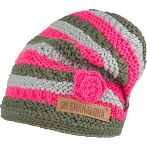 Shakaloha Gebreide Wollen Muts Heren & Dames Beanie Hat van schapenwol met polyester fleece voering - Betta Beanie Pink Unisex - One Size Wintermuts