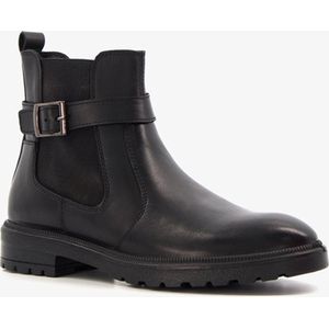 Hush Puppies lage leren dames chelsea boots zwart - Maat 40