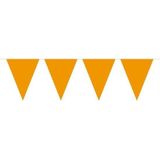 1x Mini vlaggenlijn / slinger - 300 cm - oranje - Koningsdag versiering