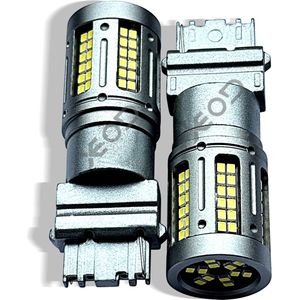 XEOD T25 / P27/7W / 3157 - LED Duplo Lampen - Autolampen - Dagrijverlichting - Achterlichten - Stadslicht - Remlicht - LED - Canbus - Autolampen - 6000K Helder Wit - 12V - 2 Stuks