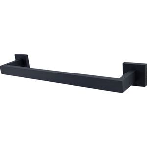 Sanics Seal Handdoekrek Zwart Inclusief Montageset 40 CM - Handdoekrekken - Handdoekhouder - Handdoekstang - Handdoekhouders - Badkamerrek voor Handdoeken RVS