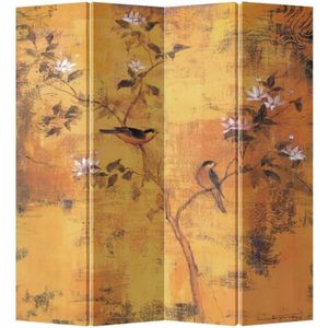 Fine Asianliving Kamerscherm Scheidingswand B160xH180cm 4 Panelen Vintage Bloesems