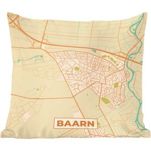 Sierkussen - Kaart Baarn Vintage - Multicolor - 50 Cm X 50 Cm