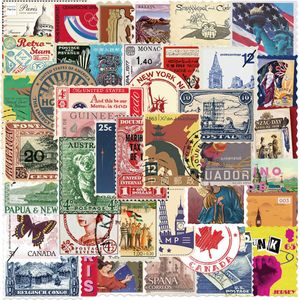 Vintage Stamp Stickers - 50 stuks - Bullet Journal - Planner - Scrapbook