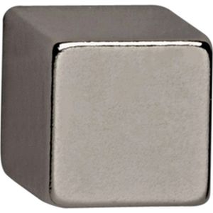 Maul Neodymium magneet (b x h x d) 10 x 10 x 10 mm dobbelsteen Zilver 4 stuk(s) 6169296